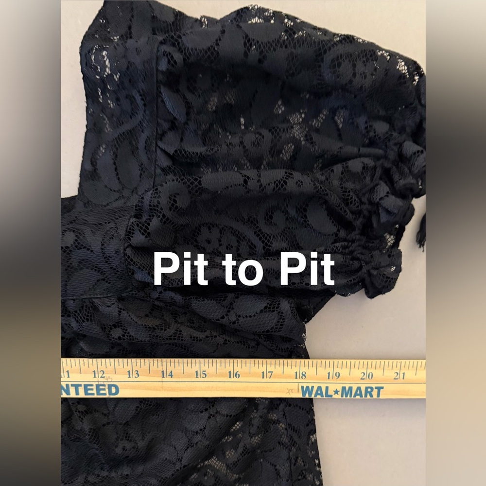 LOFT Elegant Black Lace Mini Dress - Picture 8 of 10